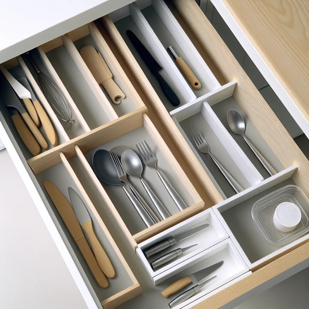 Nordic kitchen drawer organization